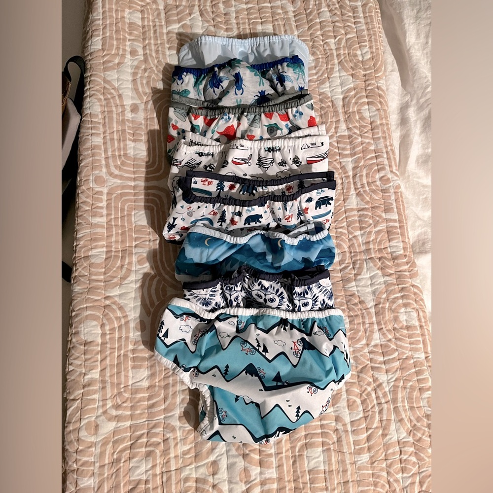 Thirsties Duo Wrap Hook and Loop and Cloth-eez Prefold Diapers - Unbleached